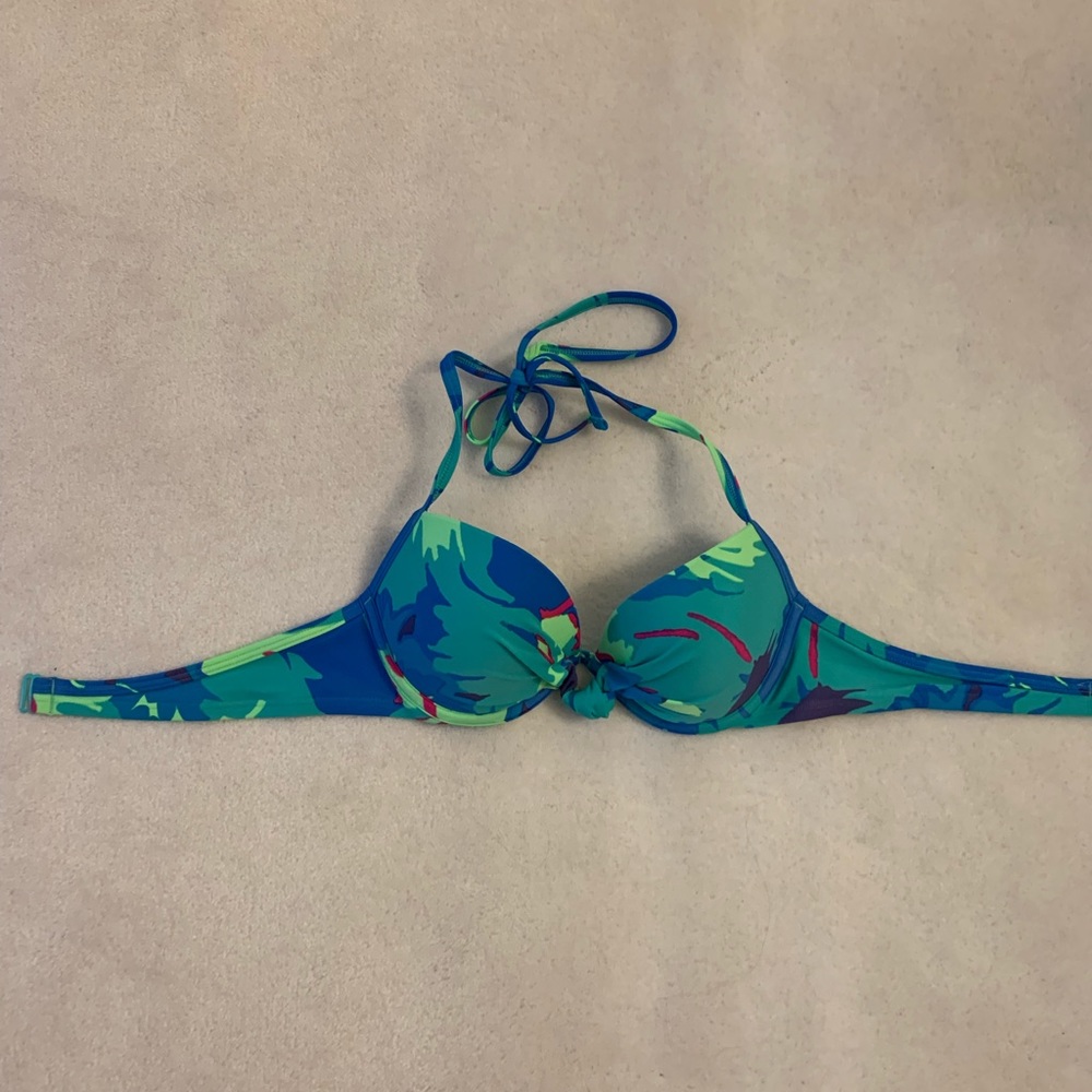 Aerie tropical print bikini top